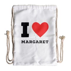 I Love Margaret Drawstring Bag (large) by ilovewhateva