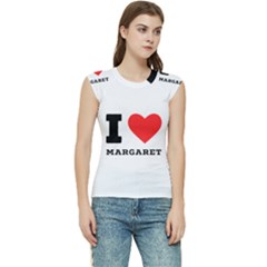 I love margaret Women s Raglan Cap Sleeve Tee