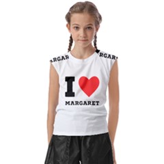 I love margaret Kids  Raglan Cap Sleeve Tee