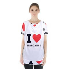 I love margaret Skirt Hem Sports Top