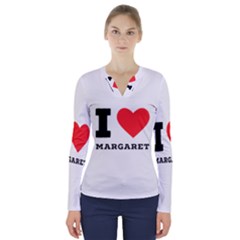 I love margaret V-Neck Long Sleeve Top