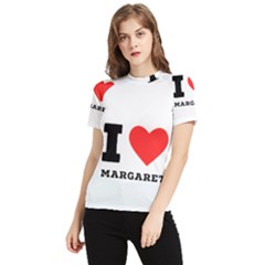 I love margaret Women s Short Sleeve Rash Guard