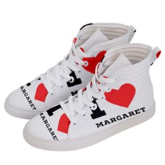 I love margaret Men s Hi-Top Skate Sneakers