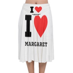 I love margaret Velvet Flared Midi Skirt