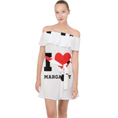 I love margaret Off Shoulder Chiffon Dress