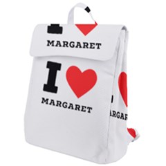 I love margaret Flap Top Backpack