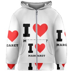 I love margaret Kids  Zipper Hoodie Without Drawstring