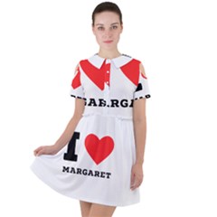 I love margaret Short Sleeve Shoulder Cut Out Dress 