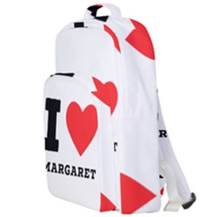 I love margaret Double Compartment Backpack