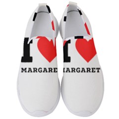 I love margaret Men s Slip On Sneakers