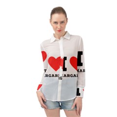 I love margaret Long Sleeve Chiffon Shirt