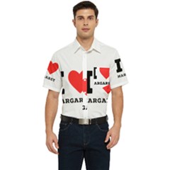 I love margaret Men s Short Sleeve Pocket Shirt 