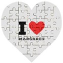 I love margaret Wooden Puzzle Heart View1