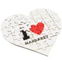 I love margaret Wooden Puzzle Heart View3