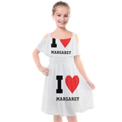 I love margaret Kids  Cut Out Shoulders Chiffon Dress