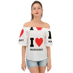 I love margaret Off Shoulder Short Sleeve Top