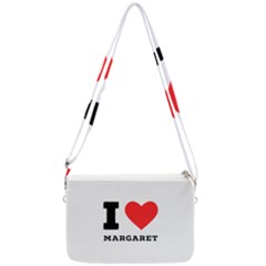 I love margaret Double Gusset Crossbody Bag