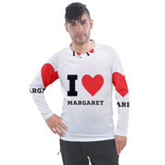 I love margaret Men s Pique Long Sleeve Tee