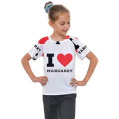 I love margaret Kids  Mesh Piece Tee