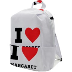 I love margaret Zip Up Backpack