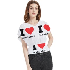 I love margaret Butterfly Chiffon Blouse