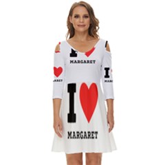 I love margaret Shoulder Cut Out Zip Up Dress