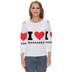 I love margaret Cut Out Wide Sleeve Top