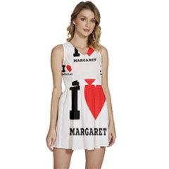 I love margaret Sleeveless High Waist Mini Dress