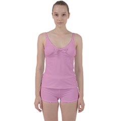 Nadeshilo Pink	 - 	tie Front Two Piece Tankini by ColorfulSwimWear