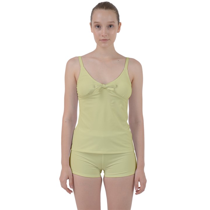 Yellow Iris	 - 	Tie Front Two Piece Tankini