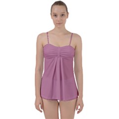 Cashmere Rose Pink	 - 	babydoll Tankini Set by ColorfulSwimWear