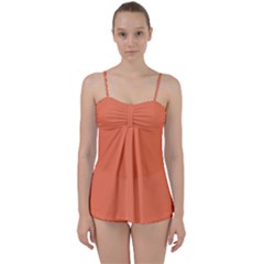 Basket Ball Orange	 - 	babydoll Tankini Set by ColorfulSwimWear