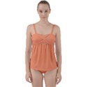 Atomic Tangerine Orange	 - 	Twist Front Tankini Set View1