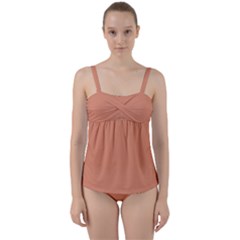 Soft Copper	 - 	Twist Front Tankini Set