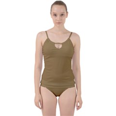 Bronze Mist	 - 	cut Out Top Tankini Set by ColorfulSwimWear