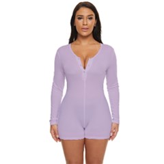 Thistle Purple	 - 	long Sleeve Boyleg Swimsuit by ColorfulSwimWear