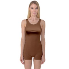 Toffee Brown	 - 	one Piece Boyleg Swimsuit by ColorfulSwimWear