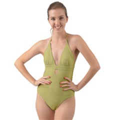 Ginger	 - 	halter Cut-out One Piece Swimsuit