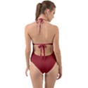 Japanese Carmine Red	 - 	Halter Cut-Out One Piece Swimsuit View2