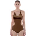 Caramel Brown	 - 	Cut-Out One Piece Swimsuit View1