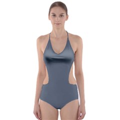 Jet Grey	 - 	cut-out One Piece Swimsuit by ColorfulSwimWear