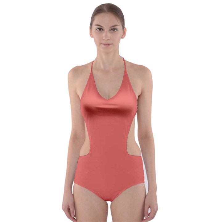 Emberglow Red	 - 	Cut-Out One Piece Swimsuit