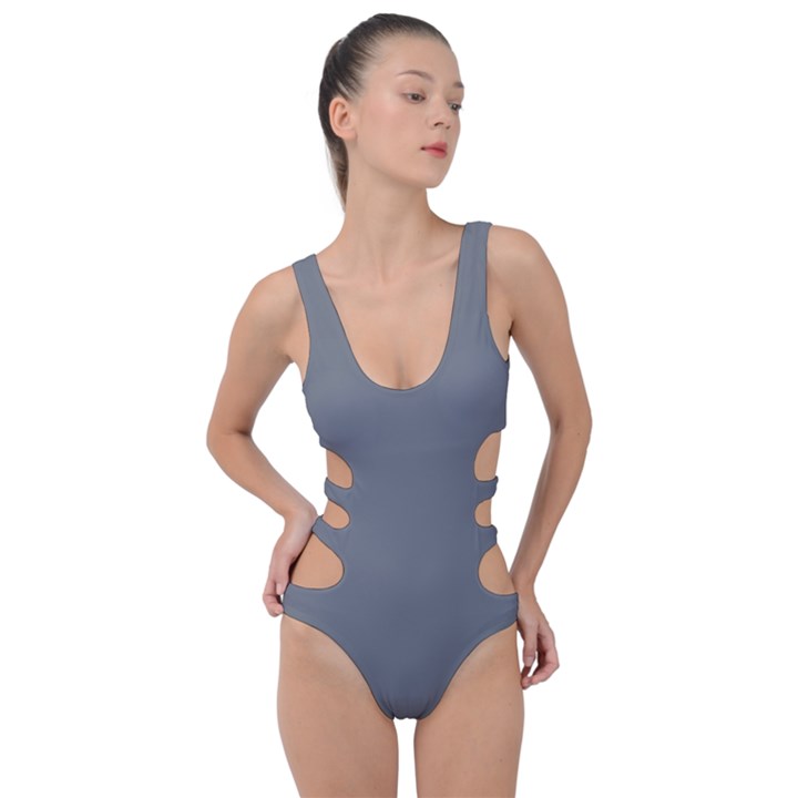 Steel Grey	 - 	Side Cut Out Swimsuit