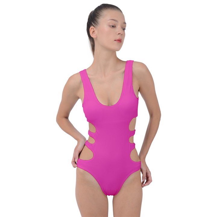 Wild Strawberry Pink	 - 	Side Cut Out Swimsuit