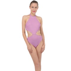 Kobi Pink	 - 	halter Side Cut Swimsuit by ColorfulSwimWear