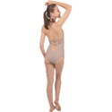 Toasted Almond Brown	 - 	Halter Front Plunge Swimsuit View2