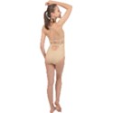 Light Tuscan Orange	 - 	Halter Front Plunge Swimsuit View2