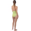 Key Lime Yellow	 - 	Plunge Cut Halter Swimsuit View2