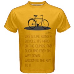 Wisdom Tshirt Bicycle Men s Cotton Tee by eiqa