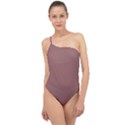 Copper Rose Brown	 - 	Classic One Shoulder Swimsuit View1